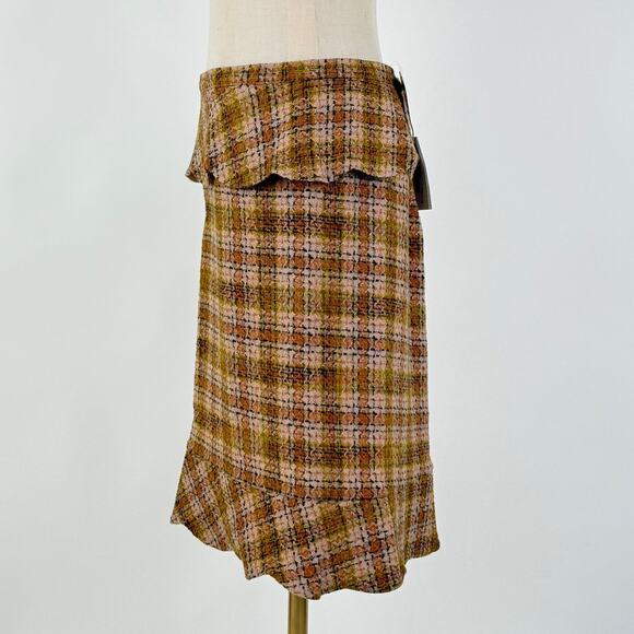 NWT Anna Molinari 2005 Y2K Runway Size Small Plaid Skirt - Picture 3 of 11